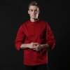 2025 handsome invisual button chef blouse jacket working uniform Color Red