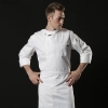 2025 handsome invisual button chef blouse jacket working uniform Color White