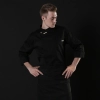 2025 handsome invisual button chef blouse jacket working uniform Color Black