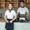 summer high quality restaurant bar waiter shirt waitress uniform