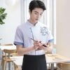 2022 new design  lotus print women men waiter fu wu yuan workwear uniform Color Color 3