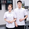 good fabric women men bread house staff work uniform shirt short sleeve