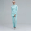 Europe style stand collar nurse/doctor suits blouse pant uniform Color Green
