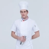fashion good quality Flags Print collar chef jacket chef uniform  Color White