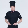 fashion good quality Flags Print collar chef jacket chef uniform  Color Black