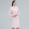 stand collar long sleeve medial care center hostpital pink nurse jacket coat