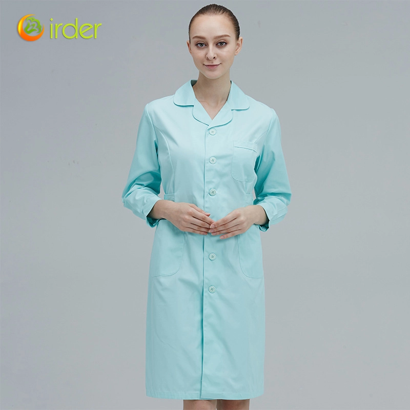 2023 notch lapel long sleeve nurse coat hostpital staff uniform
