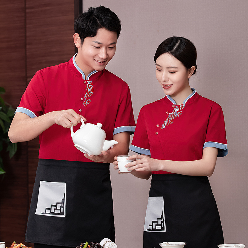 hot sale chinese restaurant work blouse uniform