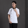 classic simple cheap short sleeve chef jacket coat Color White