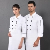 long sleeve breathable chef blouse chef working jacket uniform Color White