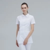 pink side opening lovely peter pan collar women nurse coat nurse uniform Color White