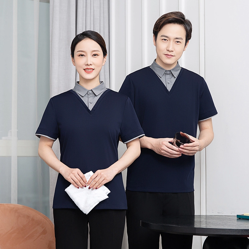 bar restaurant waiter waitress work uniform (fake two pieces)