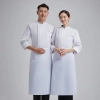 2022 autumn good quality fabric not button long sleeve chef coat cook uniform Color White