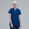 V-collar good fabric Hospital men nurse doctor scrub suits jacket + pant Color Wine