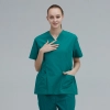 V-collar good fabric Hospital men nurse doctor scrub suits jacket + pant Color Color 18