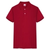plain color short sleeve summer work tshirt polo shirt for men and women Color Red