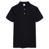 plain color short sleeve summer work tshirt polo shirt for men and women Color Black