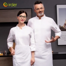 no button design long sleeve restaurant bread house baker jacket chef uniform