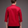 2022 double breasted men chef jacket coat unform white/red/black color