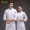 2022 double breasted men chef jacket coat unform white/red/black color Color White