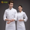 2025 double breasted men chef jacket coat unform white/red/black color Color White