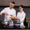 Europe America upgrade restaurant chef staff coat uniform team work jacket