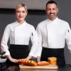 Amercia Fashion long sleeve head chef coat chef jacket uniform