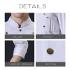 upgrade school cafeteria chef coat work uniform jacket