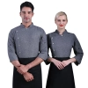 2022 autumn grey long sleeve upgrade restaurant chef blouse jacket uniform