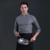 2022 autumn grey long sleeve upgrade restaurant chef blouse jacket uniform