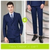 fashion good fabric double breasted men suits women suits pant + blazer
