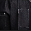 grey denim fabric pocket chef jacket work uniform chef workwear