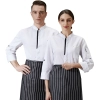 2025 fashion Sweden restaurant chef uniform chef jacket coat Color White