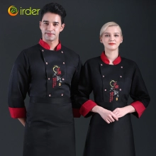 Cheap price Chinese words restaurant chef coat