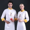 Cheap price Chinese words restaurant chef coat