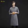 breathable linen fabric bread store chef bakery uniform coat