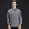 breathable linen fabric bread store chef bakery uniform coat