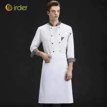 triangle patchwork pocket chef coat work uniform