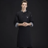 triangle patchwork pocket chef coat work uniform