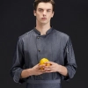 grey denim cake store chef coat workwear wholesale