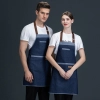 fashion halter upgraded halter denim kitchen chef apron Color Navy Blue