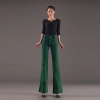 hot sale woolen straight leg woman large size flare pants trouser Color Blackish Green