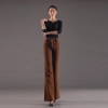 hot sale woolen straight leg woman large size flare pants trouser