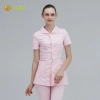 good fabric front opening peter pan collar women nurese jacket coat wholesale