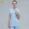good fabric front opening peter pan collar women nurese jacket coat wholesale