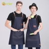 fashion high quaity denim fabric long apron halter waiter/chef apron