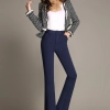 2022 autumn winter themal flecee women pant bootcut Color Navy Blue