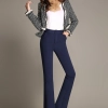 2025 autumn winter themal flecee women pant bootcut Color Navy Blue