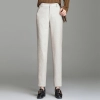 women woolen fabric pencil pant 9/10 length trousers Color Khaki