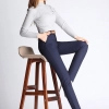 spring autumn design office lay work pant women trousers flare pant Color Navy Blue